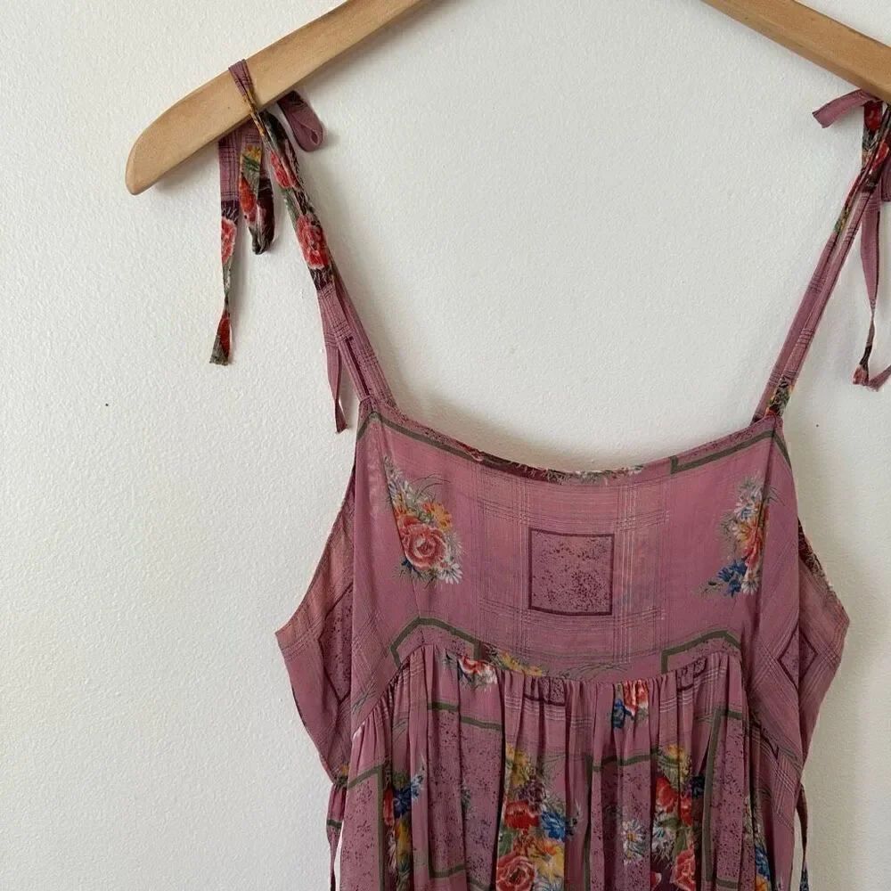 Nicole Miller for P.J Walsh New York Vintage Mauve Multi Color Floral Silk Midi - Picture 4 of 11